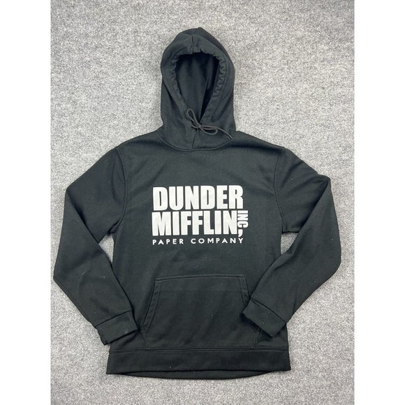 the office Other - The Office Dunder Miifflin Hoodie Men's Small Black Pullover Sweatshirt Pocket